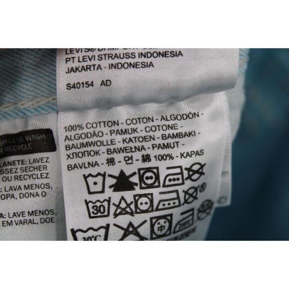 LEVI'S 501 BUTTON FLY STRAIGHT SKY BLUE DENIM JEANS 40/32 (PRESHRUNK 38/28) - Picture 6 of 6